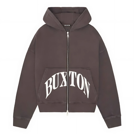 HEAVYWEIGHT ZIP BROWN HOODIE