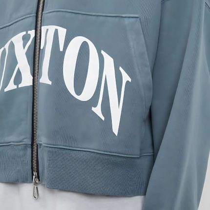 HEAVYWEIGHT CROPPED LOGO ZIP HOODIE